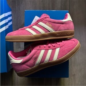 Adidas Women's Gazelle Sneakers in Pink and Cream